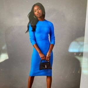 NWT VICI COLLECTION Lumiere Sweater Dress Blue